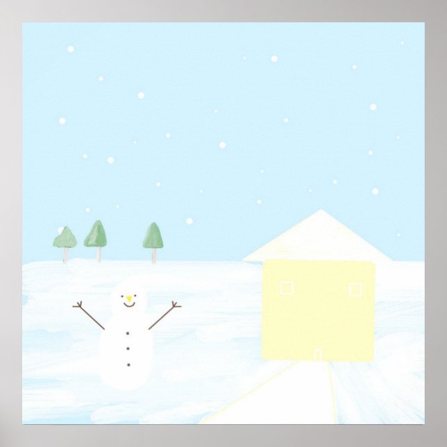 schöne Landschaftsmalerei Poster (Vorne)