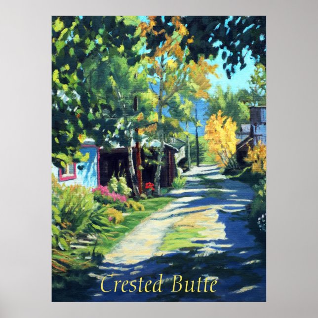 Schöne Landstraße auf Crested Butte Colorado Poster (Vorne)
