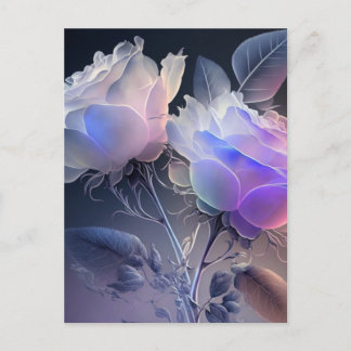 Schöne, lange Steppe Iridescent Rose Postkarte