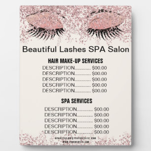 Schöne Lashes Pink Glitzer WELLNESS-CENTER Salon P Fotoplatte