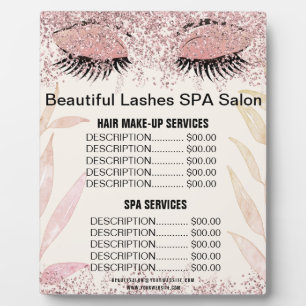 Schöne Lashes Pink Glitzer WELLNESS-CENTER Salon P Fotoplatte