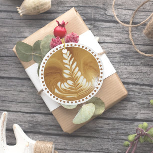 Schöne Latte Floral Leaf Art Tree Keramikornament