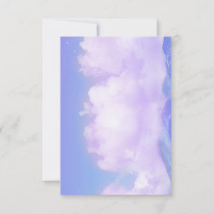 Schöne Lavendel Wolkenlandschaft Dankeskarte