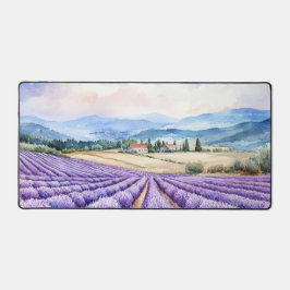 Schöne Lavendelfelder Aquarelle Schreibtischunterlage