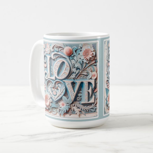 Schöne Layered-Liebe-Tasse Kaffeetasse (Vorderseite Links)