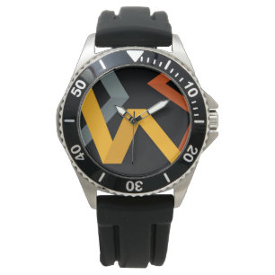 Schöne, lebendige, moderne, urbane grafische Wege Armbanduhr