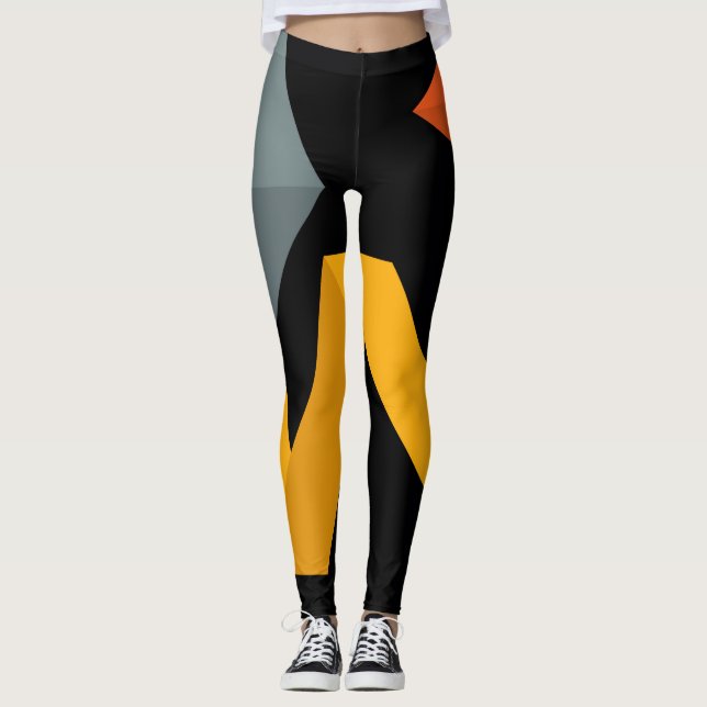 Schöne, lebendige, moderne, urbane grafische Wege Leggings (Vorderseite)