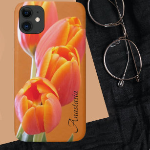 Schöne lebendige Orange Tulip Fotovorlage Case-Mate iPhone Hülle