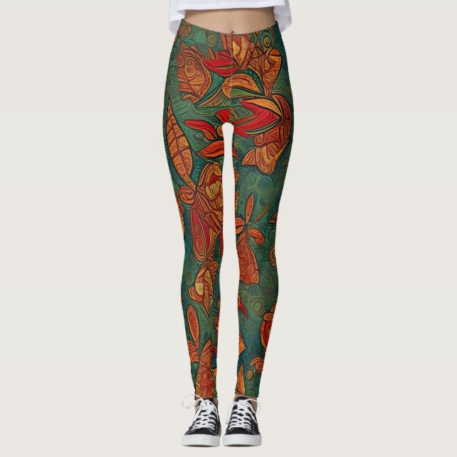 Schöne Leggings der Abstrakten Kunst (Vorderseite)