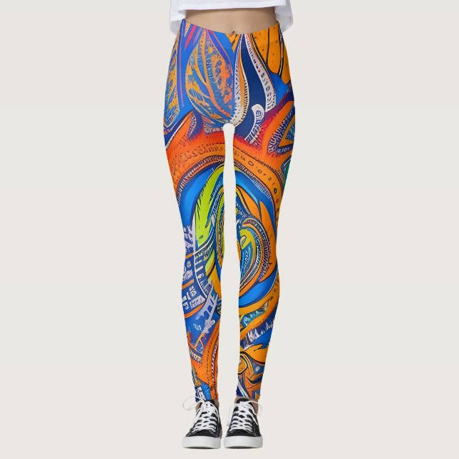 Schöne Leggings der Abstrakten Kunst (Vorderseite)