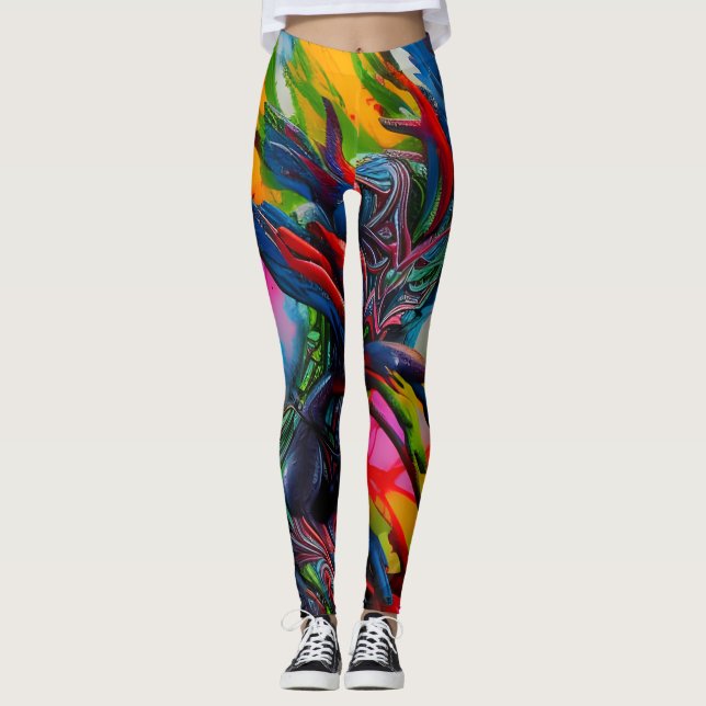 Schöne Leggings der Abstrakten Kunst (Vorderseite)