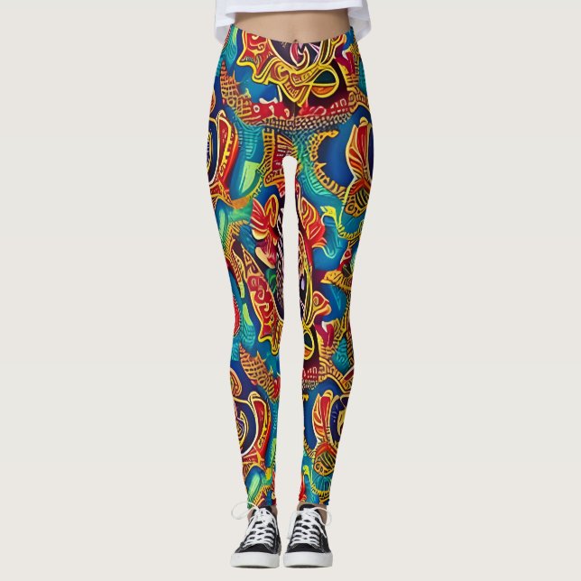 Schöne Leggings der Abstrakten Kunst (Vorderseite)