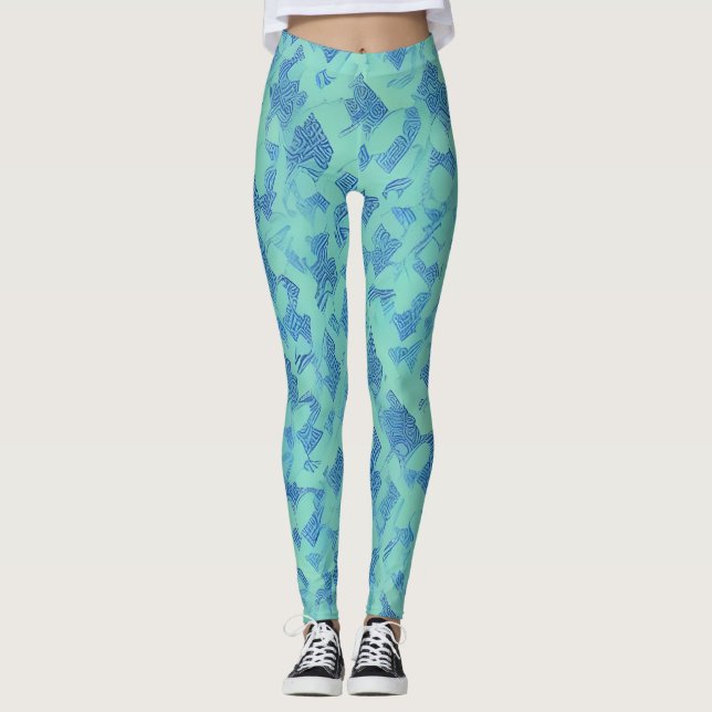 Schöne Leggings der Abstrakten Kunst (Vorderseite)