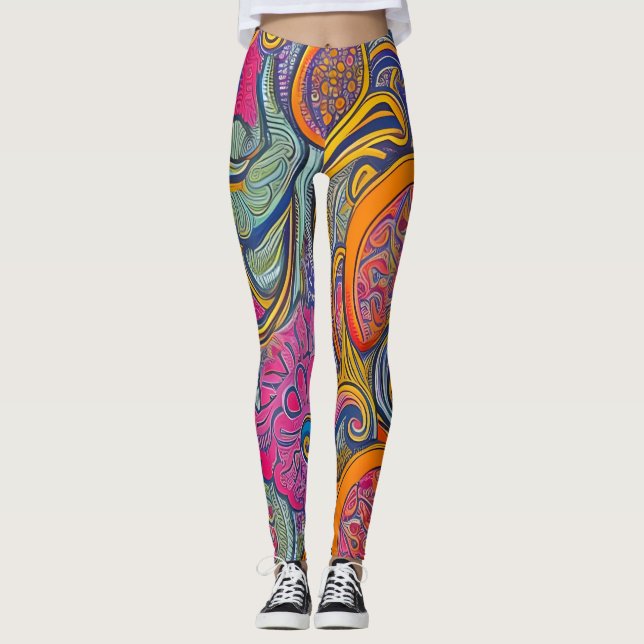 Schöne Leggings der Abstrakten Kunst (Vorderseite)