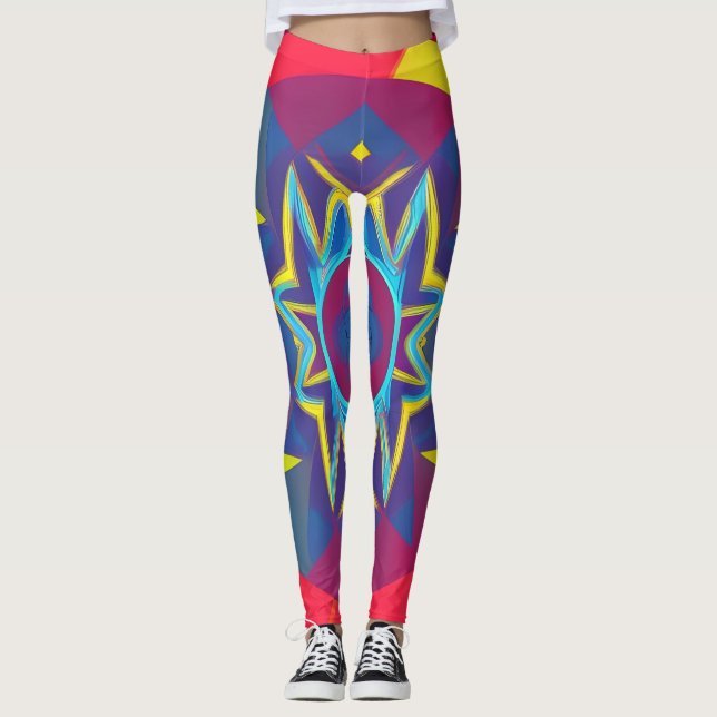 Schöne Leggings der Abstrakten Kunst (Vorderseite)