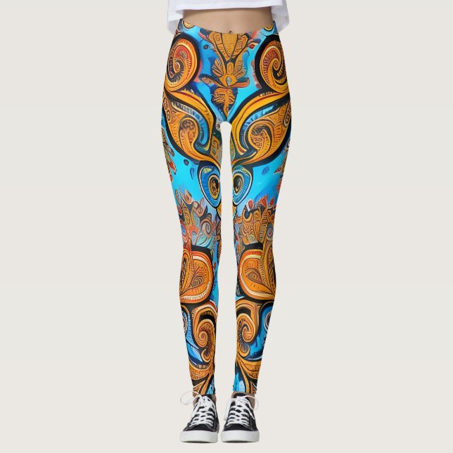 Schöne Leggings der Abstrakten Kunst (Vorderseite)