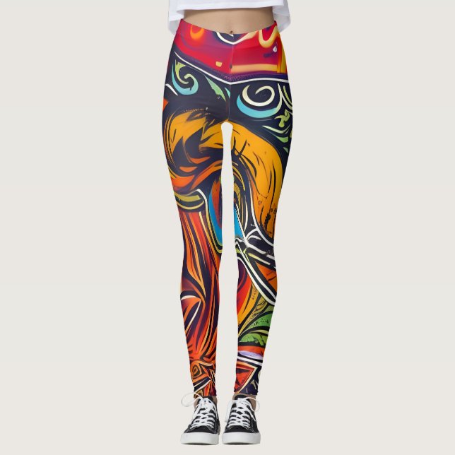 Schöne Leggings der Abstrakten Kunst (Vorderseite)