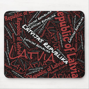 Schöne lettische Flaggenfarben Patriotic Mousepad