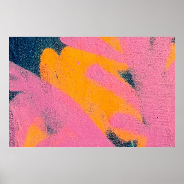 Schöne leuchtend bunt Street Art Graffiti zurück Poster (Vorne)