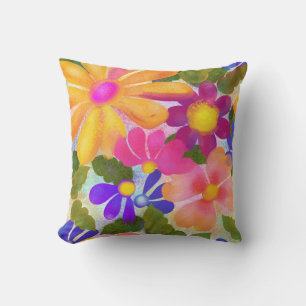 Schöne leuchtende Blumen Kissen