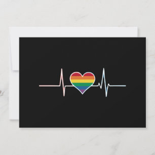 Schöne LGBT Gay Pride Herzschlag Lesben Schwule Li Einladung