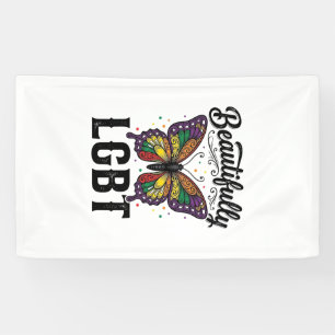 Schöne LGBT Schmetterling Vintage Pride Shirt_1 Banner