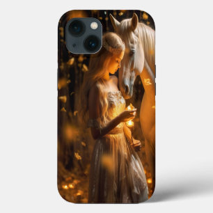 Schöne Lichter Fantasy Mädchen Pferd iPhone Hülle