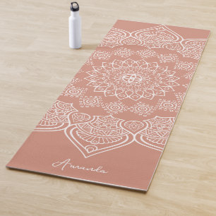 Schöne Lichtkoralle Mandala Custom Yoga Mat Yogamatte