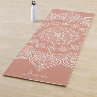 Schöne Lichtkoralle Mandala Custom Yoga Mat Yogamatte