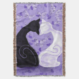 Schöne Liebe Cat Throw Blanket Decke