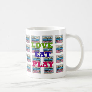 Schöne Liebe essen Spielen schöne Kenya Schild Kaffeetasse