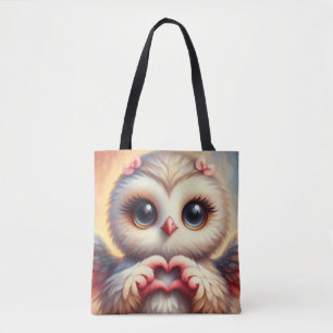 Schöne Liebe Herz Owl Tasche