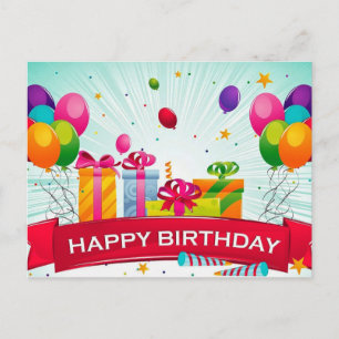 Schöne Liebe lila Happy Birthday Postkarte