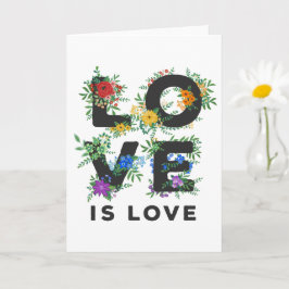 Schöne Liebe mit Blumen ist stolz auf die Liebe Karte