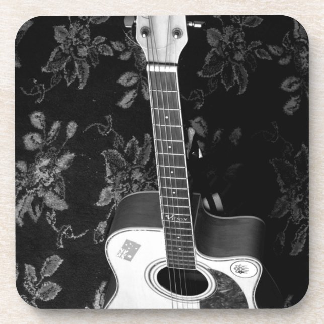 Schöne, liebevoll eingerichtete Guitar African Gra Getränkeuntersetzer (Vorderseite)