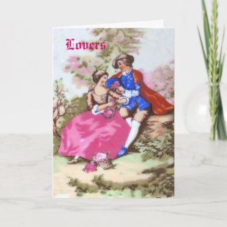 Schöne Liebhaber Vintager Grußkarte Karte