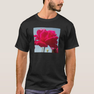 Schöne Liebliche Himmlische Rose Rot Gegen Blau  T-Shirt