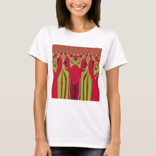 Schöne, liebliche rote und gelbe afrikanische Stam T-Shirt