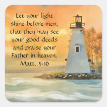 Schöne Lighthouse Bibel Verse Sticker