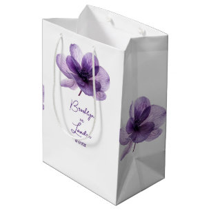 Schöne Lila Blume Hochzeit Mittlere Geschenktüte