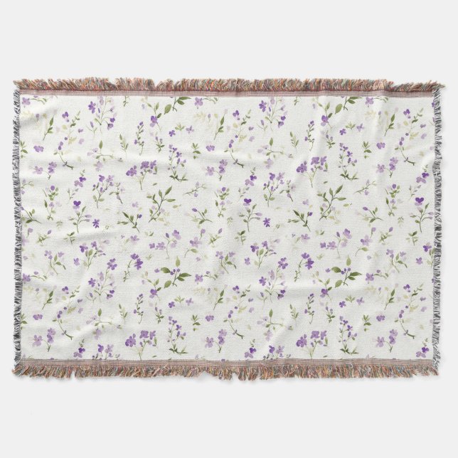 Schöne lila Blumen Decke (Vorderseite)