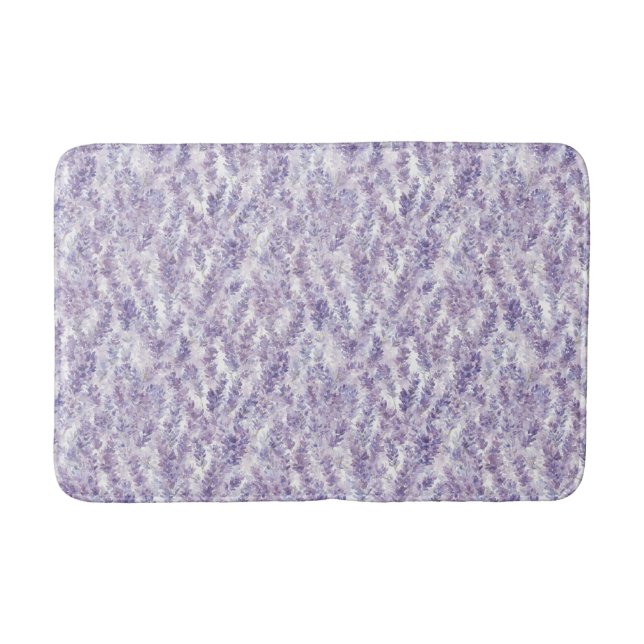 Schöne lila Blumen Hochzeitsdusche Badematte (Vorderseite)