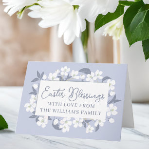 Schöne lila Blumen-Ostergrüße individuell Karte