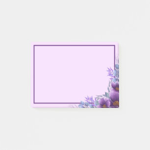 Schöne lila Blumenstrauß-Post-It-Notizen Post-it Klebezettel