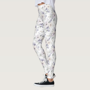 Schöne lila Blüten   Leggings
