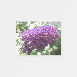 Schöne Lila Buddleia-Blume Post it notes Post-it Klebezettel