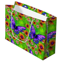 Schöne Lila Butterfly Blume Wiese Große Geschenktüte