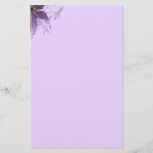 Schöne Lila Clematis Briefpapier (Vorderseite)