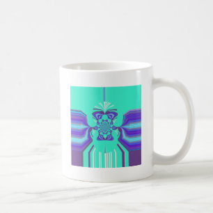 Schöne Lila Cyan Iridescent Blue Vektorfarbe Kaffeetasse