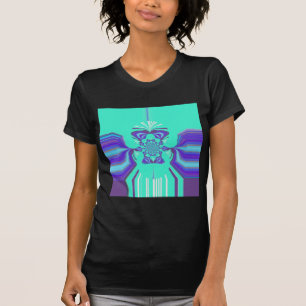 Schöne Lila Cyan Iridescent Blue Vektorfarbe T-Shirt